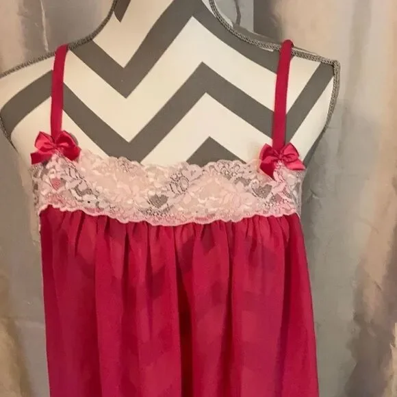 In Bloom by Jonquil Pink Chemise Sz L - Picture 14 of 14